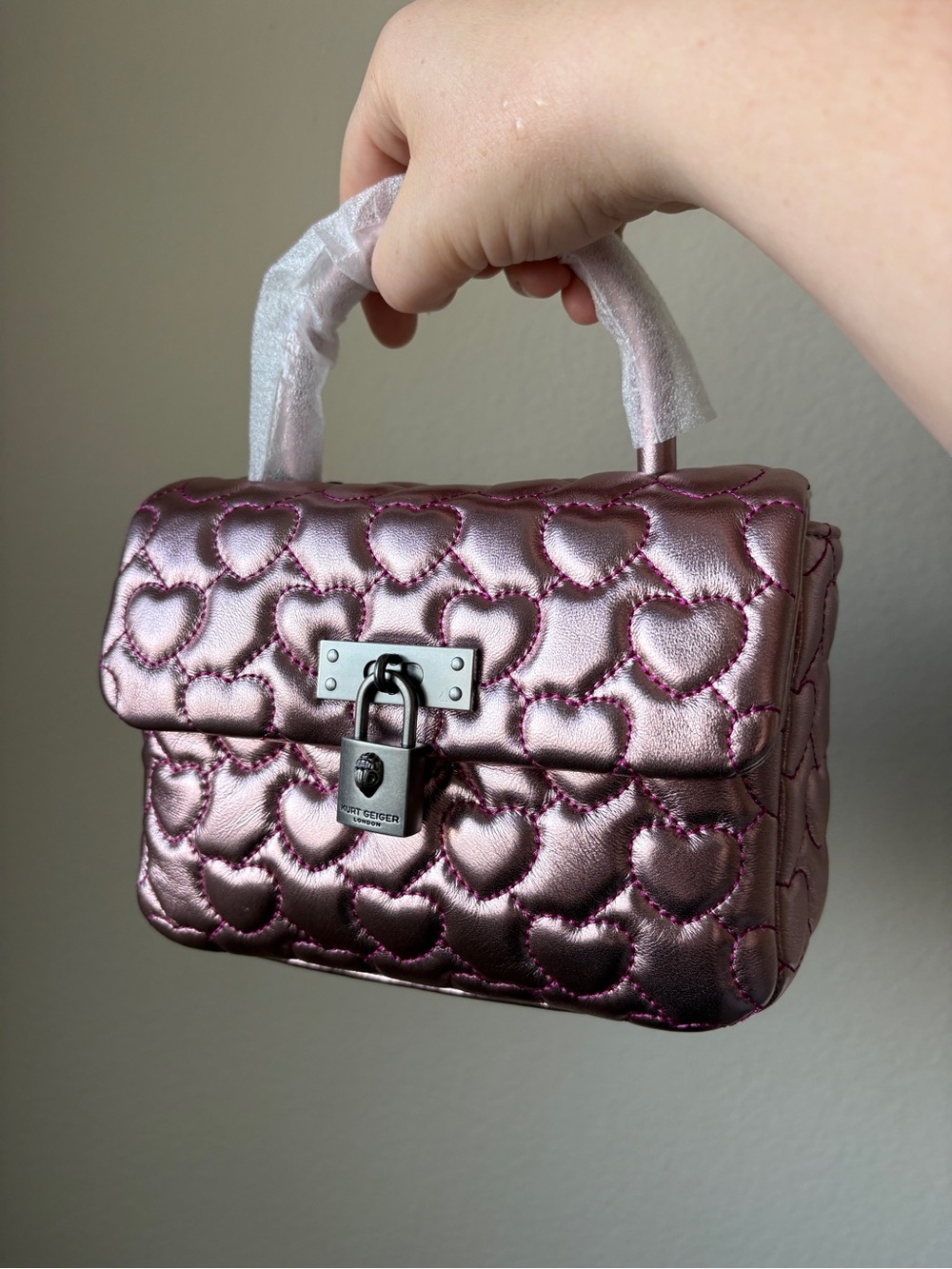 Kurt Geiger London mini Brixton heart bag.